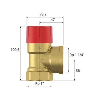 Flamco Prescor biztonsági szelep 1'' 2,5 bar F27034