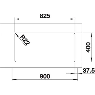 Blanco ANDANO 400/400-U InFino selyemfényű rozsdamentes acél mosogatótálca tartozékok nélkül 522987 Blanco ANDANO 400/400-U InFino selyemfényű rozsdamentes acél mosogatótálca tartozékok nélkül 522987