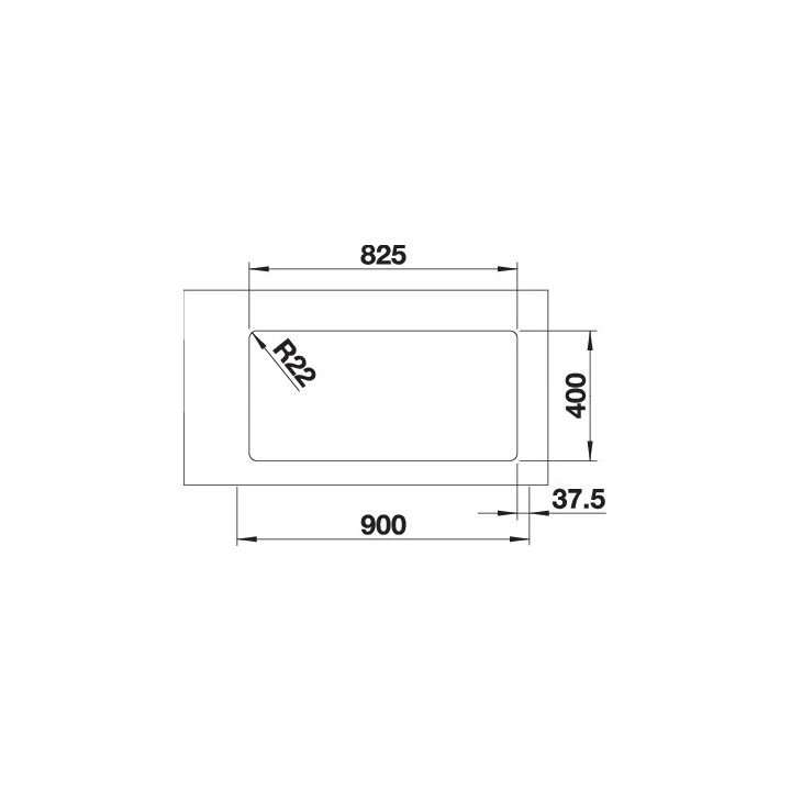 Blanco ANDANO 400/400-U InFino selyemfényű rozsdamentes acél mosogatótálca tartozékok nélkül 522987 Blanco ANDANO 400/400-U InFino selyemfényű rozsdamentes acél mosogatótálca tartozékok nélkül 522987