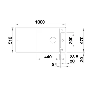 Blanco AXIA III XL 6 S Silgranit mosogatótálca, törtfehér 527052 Blanco AXIA III XL 6 S Silgranit mosogatótálca, törtfehér 527052
