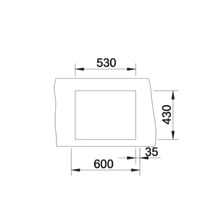 Blanco CLARON 500-IF rozsdamentes acél mosogató selyem fényű, 600 mm alsószekrényhez, excenter nélkül 521576 Blanco CLARON 500-IF rozsdamentes acél mosogató selyem fényű, 600 mm alsószekrényhez, excenter nélkül 521576