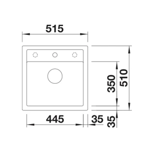 Blanco DALAGO 5 Silgranit mosogatótálca excenter nélkül, antracit 518521 Blanco DALAGO 5 Silgranit mosogatótálca excenter nélkül, antracit 518521