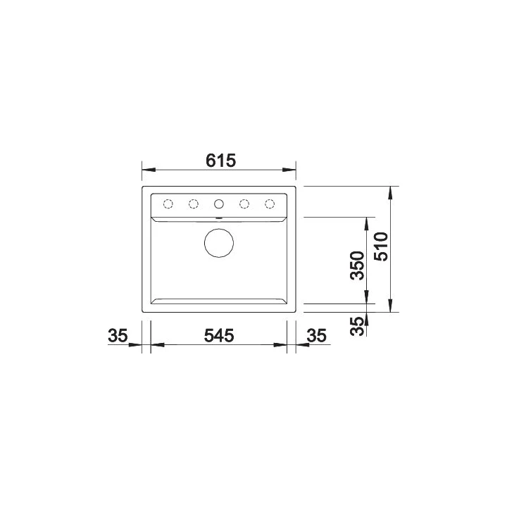 Blanco DALAGO 6 Silgranit mosogatótálca excenter nélkül, fehér 514199 Blanco DALAGO 6 Silgranit mosogatótálca excenter nélkül, fehér 514199
