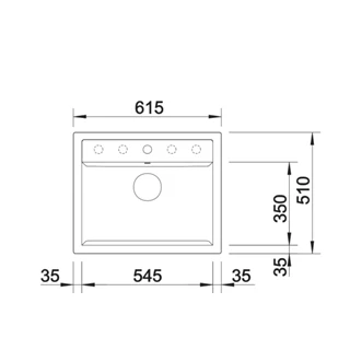 Blanco DALAGO 6 SILGRANIT mosogatótálca, törtfehér, excenter 527063