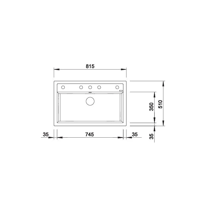 Blanco DALAGO 8 Silgranit mosogatótálca excenter nélkül, fehér 516633 Blanco DALAGO 8 Silgranit mosogatótálca excenter nélkül, fehér 516633