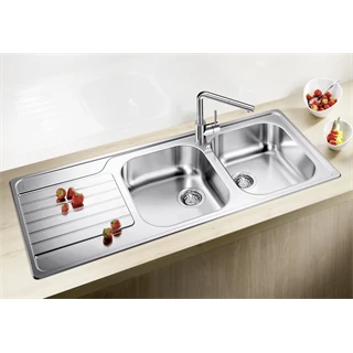 Blanco DINAS 8 S mosogatótálca, forgatható, fényezett rozsdamentes acél, csaplyuk nélkül, excenter nélkül 523376