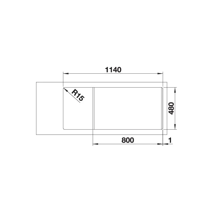 Blanco DINAS 8 S mosogatótálca, forgatható, fényezett rozsdamentes acél, csaplyuk nélkül, excenter nélkül 523376