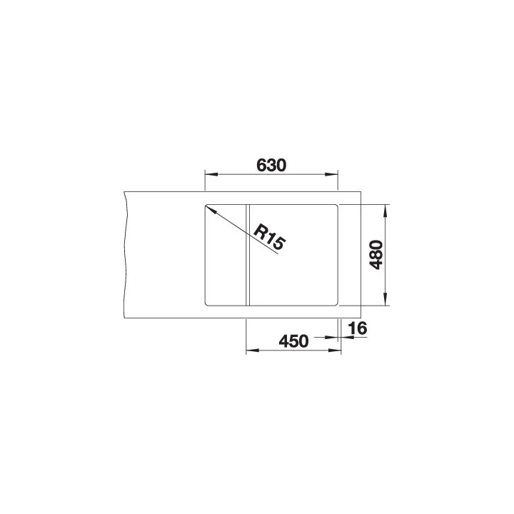 Blanco ELON 45 S SILGRANIT mosogatótálca, fehér, excenter nélkül 524828