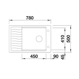 Blanco ELON XL 6 S Silgranit mosogatótálca excenter nélkül, antracit, InFino 524844 Blanco ELON XL 6 S Silgranit mosogatótálca excenter nélkül, antracit, InFino 524844