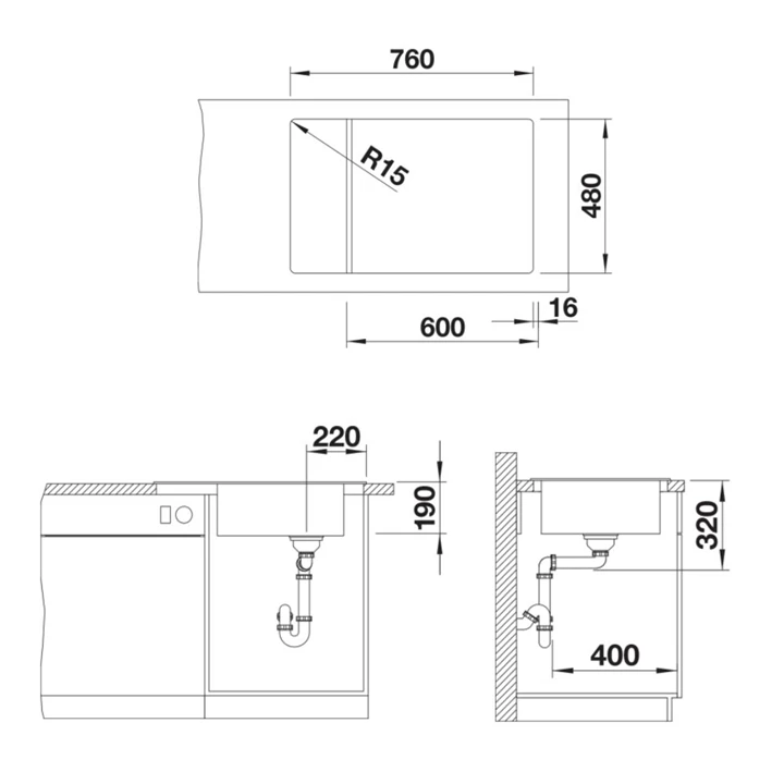 Blanco ELON XL 6 S Silgranit mosogatótálca excenter nélkül, antracit, InFino 524844 Blanco ELON XL 6 S Silgranit mosogatótálca excenter nélkül, antracit, InFino 524844