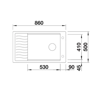 Blanco ELON XL 8 S Silgranit mosogatótálca excenter nélkül, fehér, InFino 524874 Blanco ELON XL 8 S Silgranit mosogatótálca excenter nélkül, fehér, InFino 524874