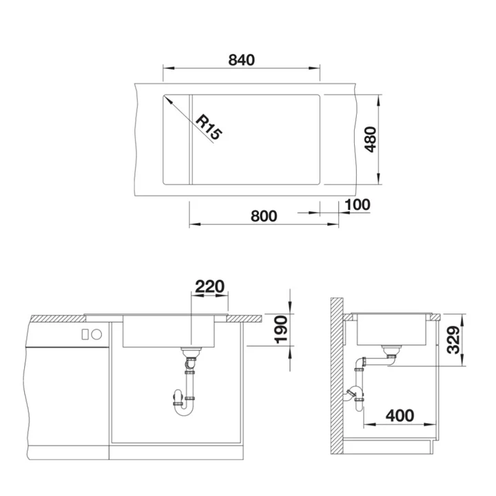 Blanco ELON XL 8 S Silgranit mosogatótálca excenter nélkül, fehér, InFino 524874 Blanco ELON XL 8 S Silgranit mosogatótálca excenter nélkül, fehér, InFino 524874