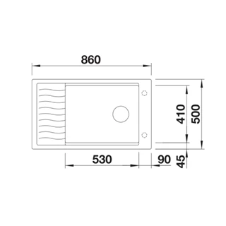 Blanco ELON XL 8 S SILGRANIT mosogatótálca, vulkánszürke, excenter nélkül 527255 Blanco ELON XL 8 S SILGRANIT mosogatótálca, vulkánszürke, excenter nélkül 527255
