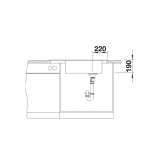Blanco ELON XL 8 S SILGRANIT mosogatótálca, vulkánszürke, excenter nélkül 527255 Blanco ELON XL 8 S SILGRANIT mosogatótálca, vulkánszürke, excenter nélkül 527255