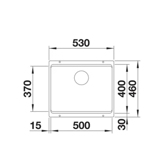 Blanco ETAGON 500-U Silgranit mosogatótálca excenter nélkül, fekete 525887 Blanco ETAGON 500-U Silgranit mosogatótálca excenter nélkül, fekete 525887