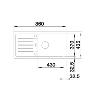 Blanco FAVUM XL 6 S SILGRANIT mosogatótálca, kávé, tartozék nélkül, excenter nélkül 524238