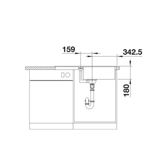 Blanco FAVUM XL 6 S SILGRANIT mosogatótálca, kávé, tartozék nélkül, excenter nélkül 524238