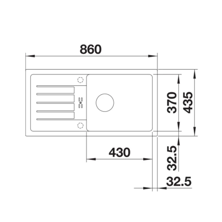 Blanco FAVUM XL 6 S Silgranit mosogatótálca excenter nélkül, törtfehér 527084 Blanco FAVUM XL 6 S Silgranit mosogatótálca excenter nélkül, törtfehér 527084