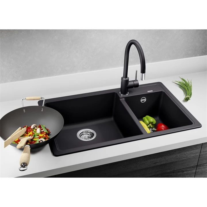 Blanco LEGRA 8 SILGRANIT mosogatótálca, fekete, tartozék nélkül, excenter nélkül 526223