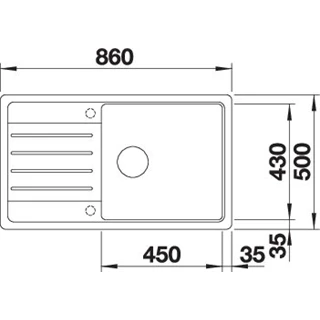 Blanco LEGRA XL 6 S Silgranit mosogatótálca excenter nélkül, antracit 523326 Blanco LEGRA XL 6 S Silgranit mosogatótálca excenter nélkül, antracit 523326
