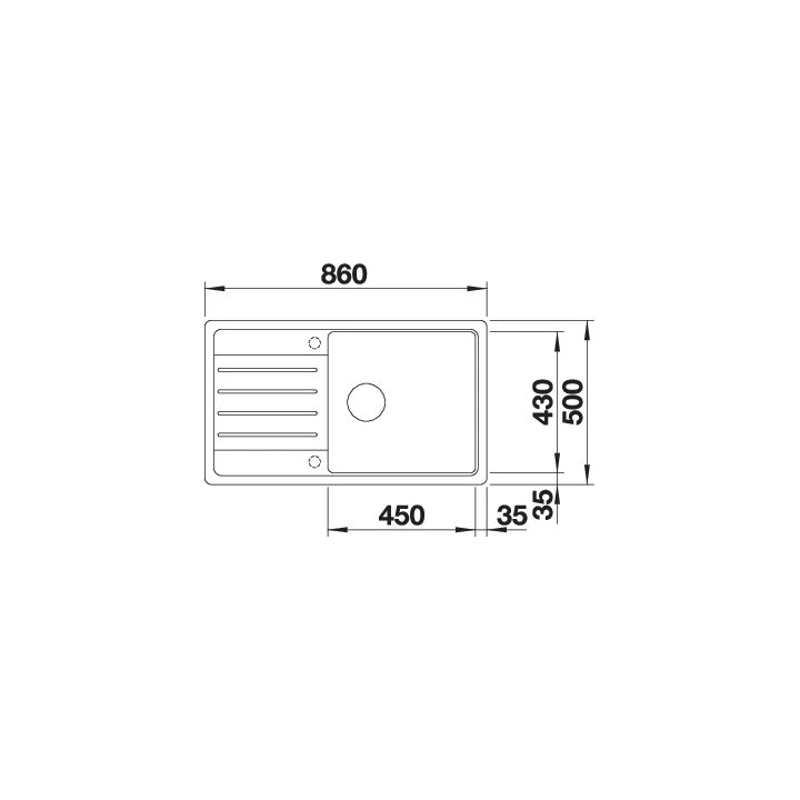 Blanco LEGRA XL 6 S Silgranit mosogatótálca excenter nélkül, antracit 523326 Blanco LEGRA XL 6 S Silgranit mosogatótálca excenter nélkül, antracit 523326