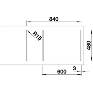 Blanco LEGRA XL 6 S Silgranit mosogatótálca excenter nélkül, antracit 523326 Blanco LEGRA XL 6 S Silgranit mosogatótálca excenter nélkül, antracit 523326