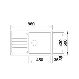Blanco LEGRA XL 6 S Silgranit mosogatótálca excenter nélkül, kávé 523331