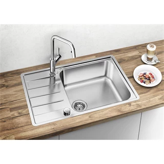 Blanco LEMIS XL 6S-IF Compact rozsdamentes acél mosogatótálca, 2 furattal 525110 Blanco LEMIS XL 6S-IF Compact rozsdamentes acél mosogatótálca, 2 furattal 525110