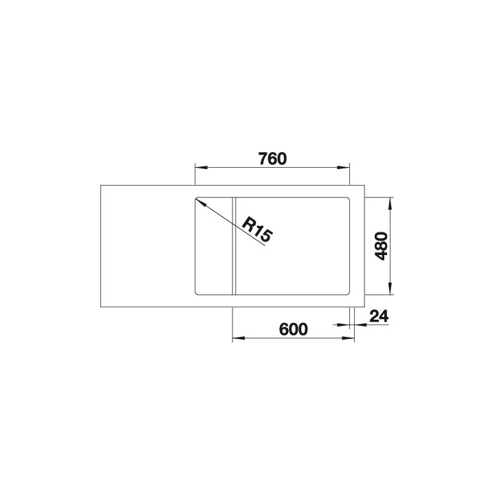 Blanco LEMIS XL 6S-IF Compact rozsdamentes acél mosogatótálca, 2 furattal 525110 Blanco LEMIS XL 6S-IF Compact rozsdamentes acél mosogatótálca, 2 furattal 525110