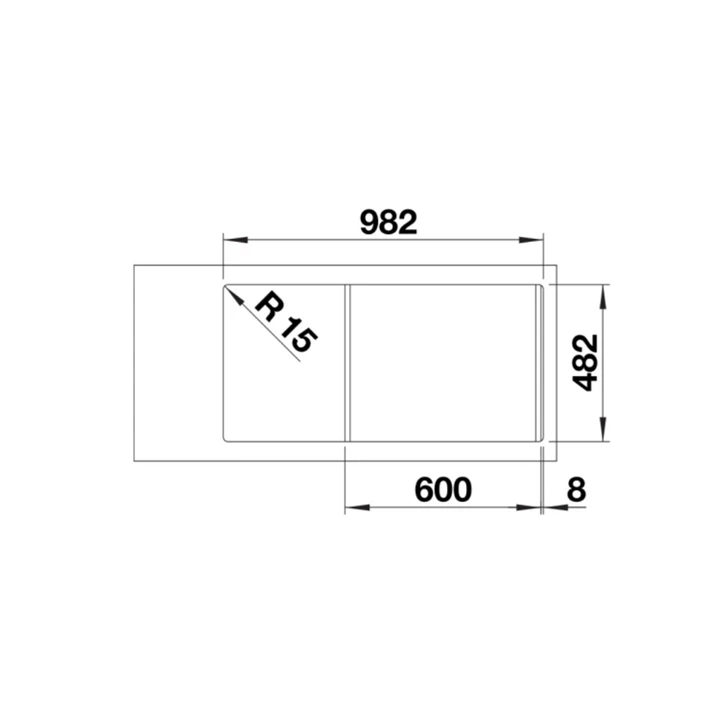 Blanco LIVIT II 6S mosogatótálca, fényezett rozsdamentes acél, excenter, tartozékkal 526625 Blanco LIVIT II 6S mosogatótálca, fényezett rozsdamentes acél, excenter, tartozékkal 526625