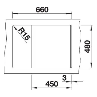 Blanco METRA 45 S Compact Silgranit mosogatótálca excenter nélkül, antracit 519561 Blanco METRA 45 S Compact Silgranit mosogatótálca excenter nélkül, antracit 519561