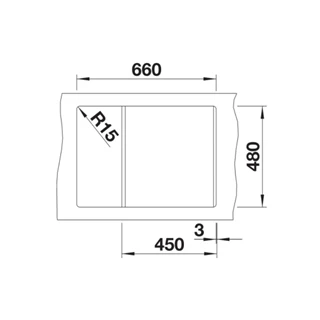 Blanco METRA 45 S COMPACT silgranit mosogatótálca, törtfehér, excenter nélkül 527103 Blanco METRA 45 S COMPACT silgranit mosogatótálca, törtfehér, excenter nélkül 527103