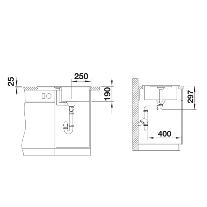 Blanco METRA 45 S COMPACT silgranit mosogatótálca, törtfehér, excenter nélkül 527103 Blanco METRA 45 S COMPACT silgranit mosogatótálca, törtfehér, excenter nélkül 527103