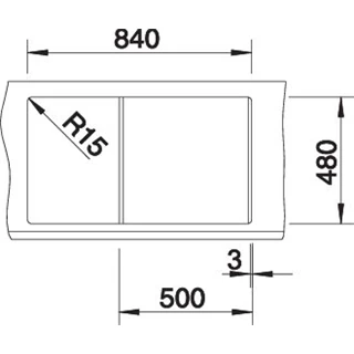 Blanco METRA 5 S Silgranit mosogatótálca excenter nélkül, antracit 513212 Blanco METRA 5 S Silgranit mosogatótálca excenter nélkül, antracit 513212
