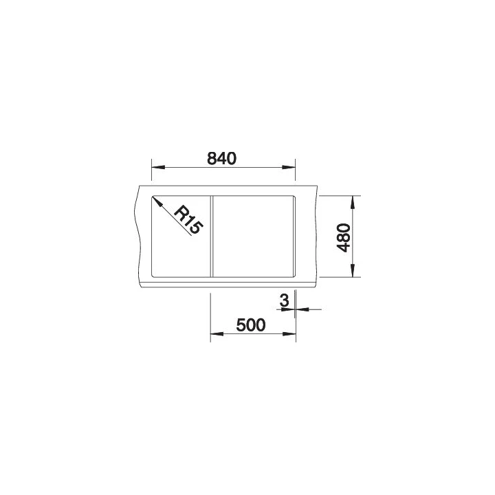 Blanco METRA 5 S Silgranit mosogatótálca excenter nélkül, antracit 513212 Blanco METRA 5 S Silgranit mosogatótálca excenter nélkül, antracit 513212