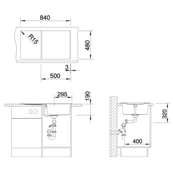 Blanco METRA 5 S SILGRANIT mosogatótálca, törtfehér, excenter nélkül 527110 Blanco METRA 5 S SILGRANIT mosogatótálca, törtfehér, excenter nélkül 527110