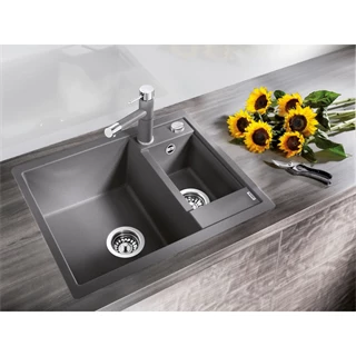 Blanco METRA 6 SILGRANIT mosogatótálca, vulkánszürke, tartozékok nélkül, excenter nélkül 527296 Blanco METRA 6 SILGRANIT mosogatótálca, vulkánszürke, tartozékok nélkül, excenter nélkül 527296