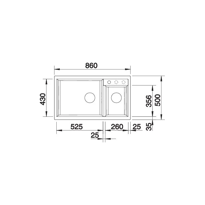 Blanco METRA 9 SILGRANIT mosogatótálca, kávé, excenter nélkül 515050 Blanco METRA 9 SILGRANIT mosogatótálca, kávé, excenter nélkül 515050