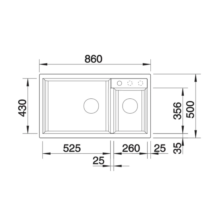 Blanco METRA 9 SILGRANIT mosogatótálca, vulkánszürke, excenter nélkül 527304 Blanco METRA 9 SILGRANIT mosogatótálca, vulkánszürke, excenter nélkül 527304
