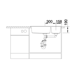 Blanco METRA 9 SILGRANIT mosogatótálca, vulkánszürke, excenter nélkül 527304 Blanco METRA 9 SILGRANIT mosogatótálca, vulkánszürke, excenter nélkül 527304