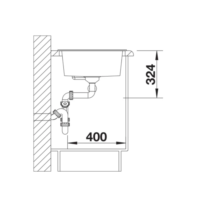 Blanco METRA 9 SILGRANIT mosogatótálca, vulkánszürke, excenter nélkül 527304 Blanco METRA 9 SILGRANIT mosogatótálca, vulkánszürke, excenter nélkül 527304