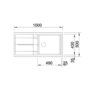 Blanco METRA XL 6 S Silgranit mosogatótálca excenter nélkül, antracit 515142