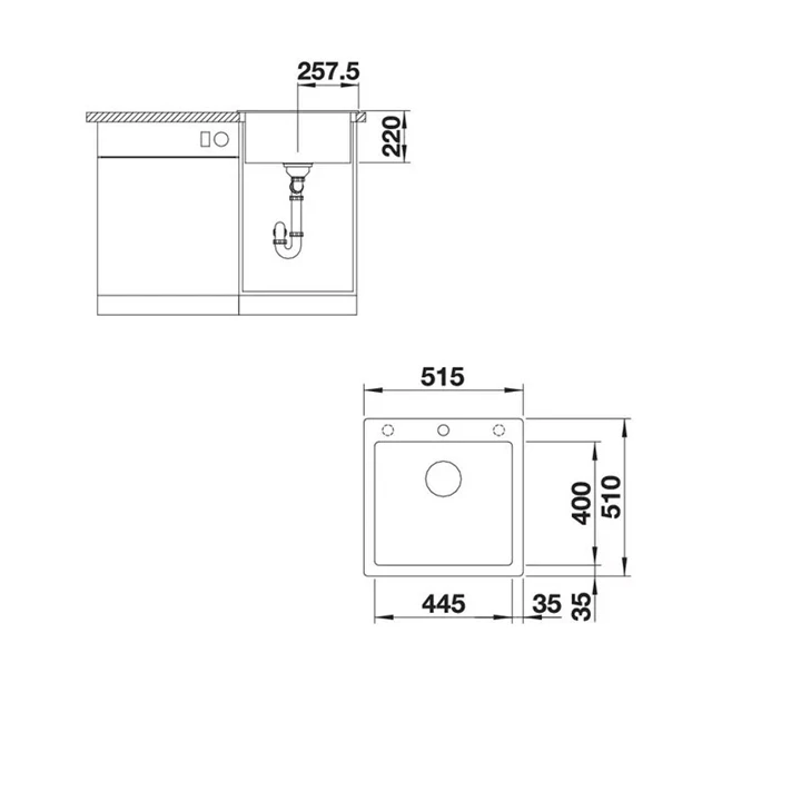 Blanco PLEON 5 Silgranit mosogatótálca excenter nélkül, antracit 521504 Blanco PLEON 5 Silgranit mosogatótálca excenter nélkül, antracit 521504