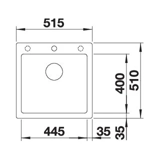 Blanco PLEON 5 Silgranit mosogatótálca excenter nélkül, fehér 521672 Blanco PLEON 5 Silgranit mosogatótálca excenter nélkül, fehér 521672
