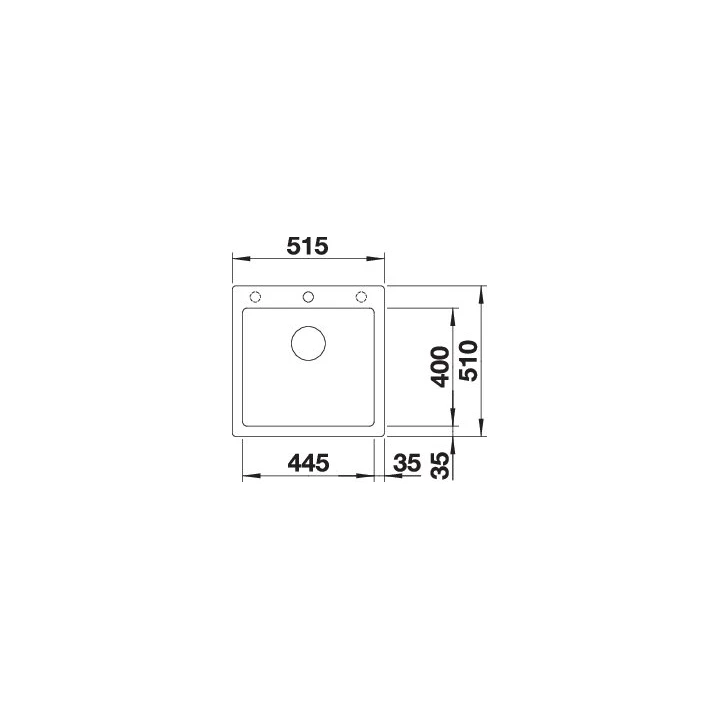 Blanco PLEON 5 Silgranit mosogatótálca excenter nélkül, fehér 521672 Blanco PLEON 5 Silgranit mosogatótálca excenter nélkül, fehér 521672