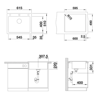 Blanco PLEON 6 SILGRANIT mosogatótálca, törtfehér, tartozékok nélkül, excenter nélkül 527137 Blanco PLEON 6 SILGRANIT mosogatótálca, törtfehér, tartozékok nélkül, excenter nélkül 527137