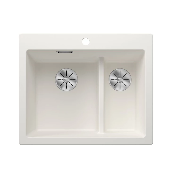 Blanco PLEON 6 Split Silgranit mosogatótálca excenter nélkül, fehér 521693 Blanco PLEON 6 Split Silgranit mosogatótálca excenter nélkül, fehér 521693