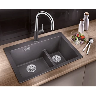 Blanco PLEON 6 Split Silgranit mosogatótálca excenter nélkül, fehér 521693 Blanco PLEON 6 Split Silgranit mosogatótálca excenter nélkül, fehér 521693
