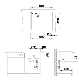Blanco PLEON 6 Split Silgranit mosogatótálca excenter nélkül, fehér 521693 Blanco PLEON 6 Split Silgranit mosogatótálca excenter nélkül, fehér 521693