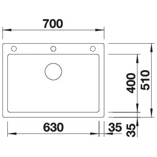 Blanco PLEON 8 Silgranit mosogatótálca excenter nélkül, antracit, InFino 523043